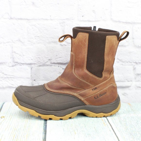 L.L. Bean Other - LL Bean Tek 2.5 Brown Leather Side Zipper Storm Chaser Boots Size 8 M
